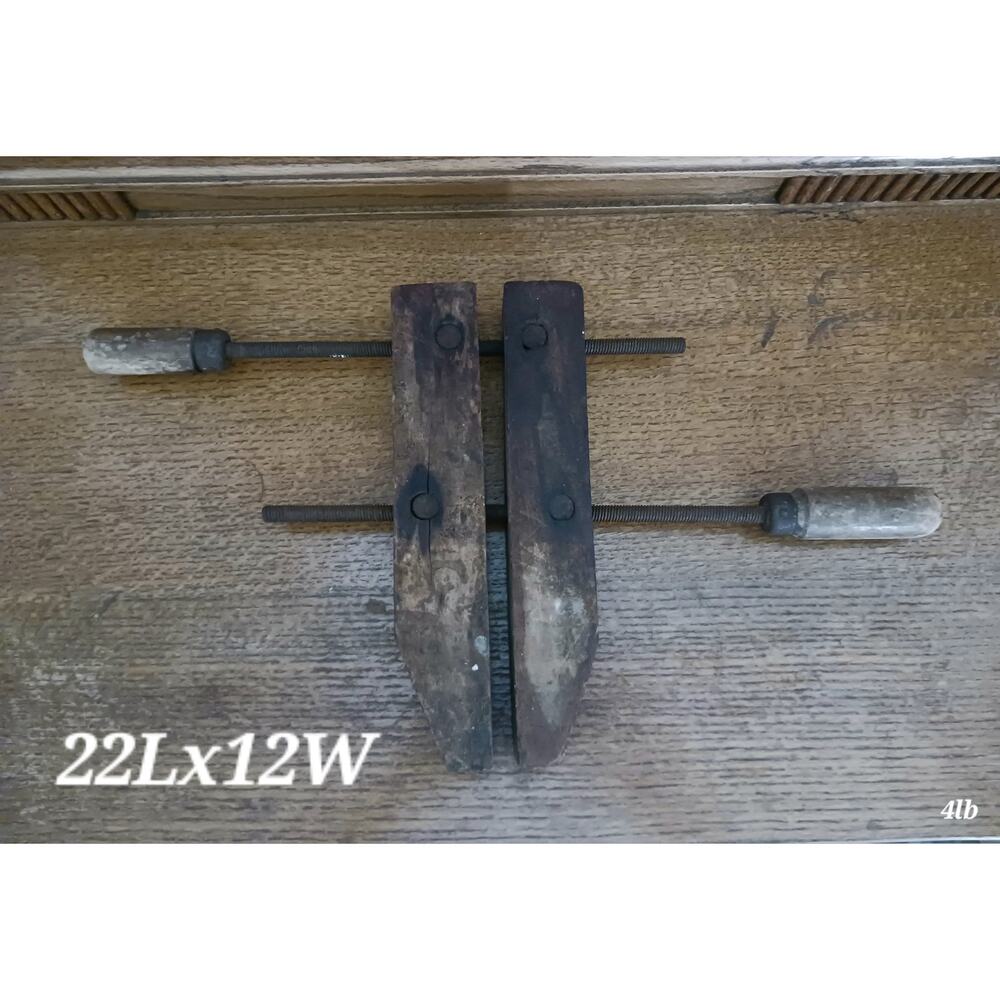 Large Antique Wooden Carpentry/woodworking Clamp Decor